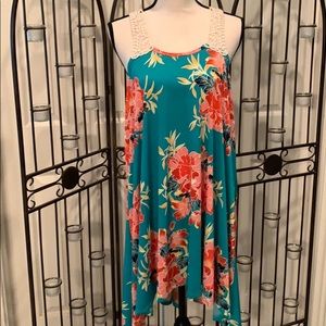 Sun dress with lace back .Could also be a cover-up